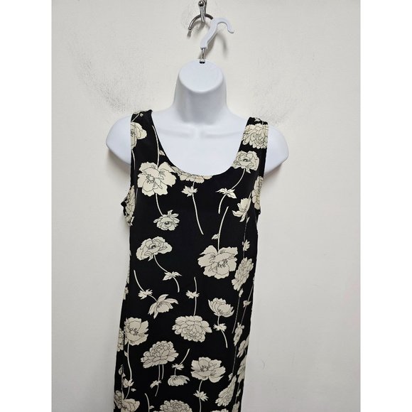 Darian Petites Vintage Black Floral Dress Small 10P - Picture 7 of 8